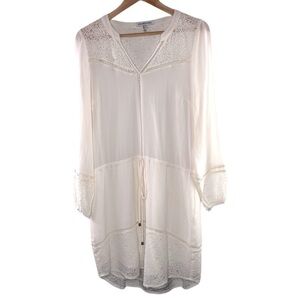 Anthro Heartloom off-white lace casual dress, SP
